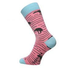 Ponožky se psem růžovo-modré