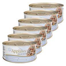 Applaws Cat - konzerva pro kočky s tuňákem a sýrem, 6 x 70 g