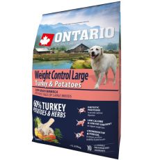 ONTARIO Weight Control Large – turkey & potatoes 2,25 kg