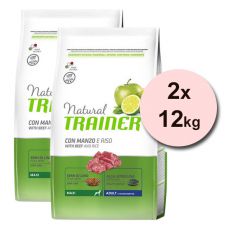 Trainer Natural Adult Maxi, hovězí a rýže 2 x 12 kg