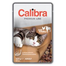 CALIBRA Cat Adult jehněčí a drůbeží kousky v omáčce 100 g