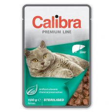 CALIBRA Cat Adult Sterilised kousky s játry v omáčce 100 g