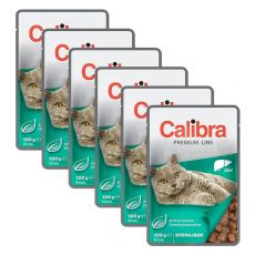 CALIBRA Cat Adult Sterilised kousky s játry v omáčce 6 x 100 g