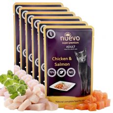Kapsička NUEVO CAT Adult Chicken & Salmon 6 x 85 g