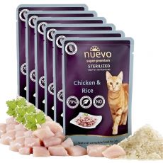 Kapsička NUEVO CAT Sterilised Chicken & Rice 6 x 85 g