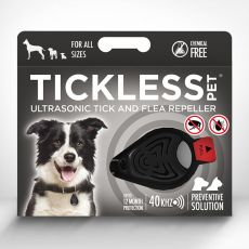 Ultrazvukový odpuzovač klíšťat pro zvířata TICKLESS PET – černý