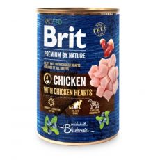 Konzerva Brit premium by Nature Chicken & Hearts 400 g