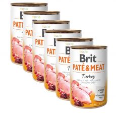 Konzerva Brit Paté & Meat Turkey 6 x 400 g