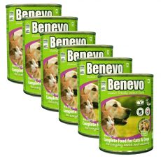 Benevo Duo kompletní krmivo pro kočky a psy 6 x 369 g