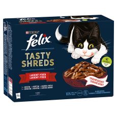Kapsičky FELIX Tasty Shreds mix lahodný výběr ve šťávě 12 x 80 g