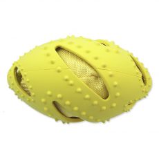 Dog Fantasy TPR Rugby míč žlutý 16 cm