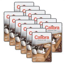 CALIBRA Cat Adult jehněčí a drůbeží kousky v omáčce 12 x 100 g