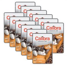 CALIBRA Cat Adult kachní a kuřecí kousky v omáčce 12 x 100 g