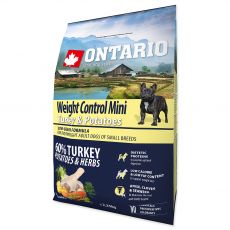 ONTARIO Weight Control Mini – turkey & potatoes 2,25 kg