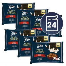 Kapsičky FELIX Tasty Shreds lahodný výběr ve šťávě 24 x 80 g
