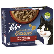 Kapsičky FELIX Sensations Sauces, lahodný výběr v omáčce 12 x 85 g