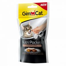 GimCat Nutri Pockets Drůbež & Biotin 60 g