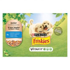 FRISKIES Junior VitaFit kapsička pro štěňata s kuřetem a mrkví ve šťávě 4 x 100 g