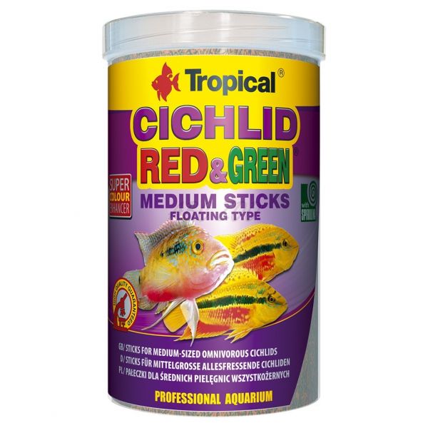TROPICAL Cichlid Red/Green Medium Sticks 1000 ml