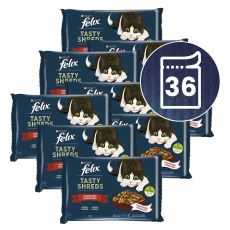 Kapsičky FELIX Tasty Shreds lahodný výběr ve šťávě 36 x 80 g