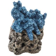 Dekorace do akvária - Modrý korál, 9,5x10,5x14 cm